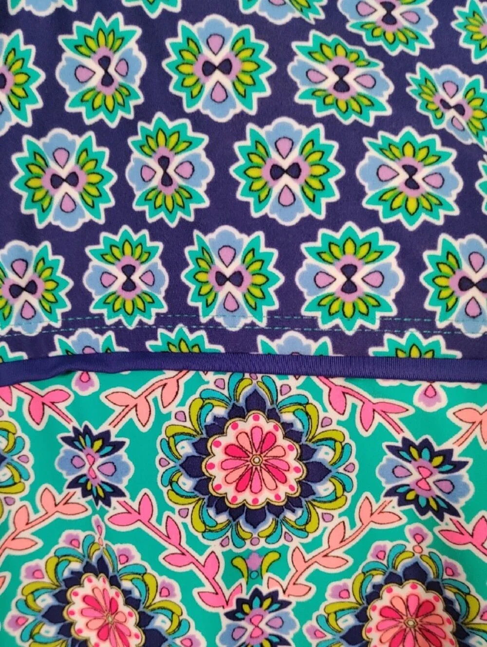 I135 Catalina Moroccan Mandala Cross-Back One-Piece Swimsuit 1X 16W NWT